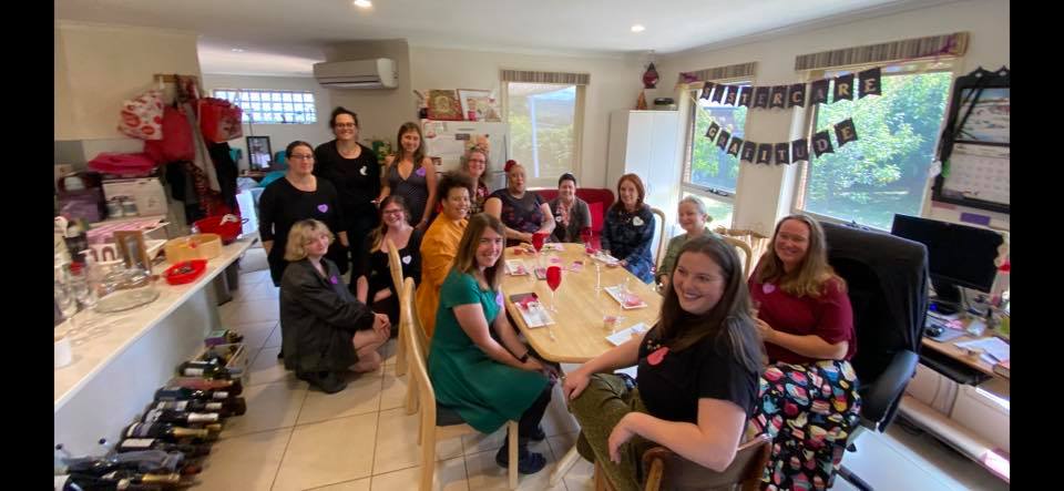 Fifteen women gather to celebrate Galentine's day 2021 with Honey CHild's Creole